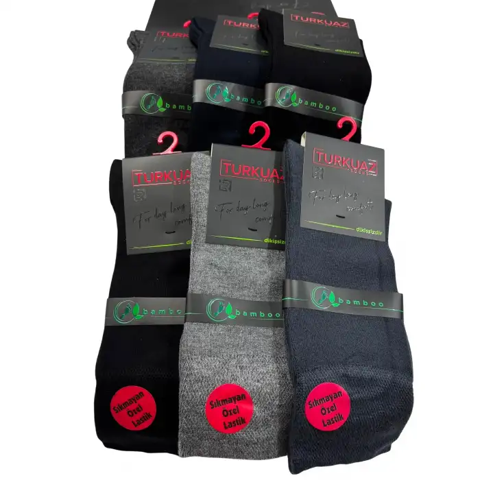 Turkuaz Erkek 4 Mevsim Çorap Karışık Renk 6lı (eb04-01)