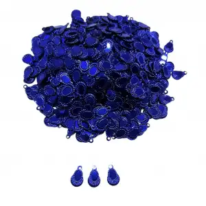 Pleksi Oya İşleme Pulu Hürrem Küpe Model (Saks) (pul05-17)