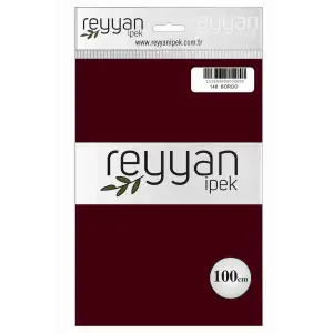 Reyyan İpek 100 Cm Düz Poşetli Yazma (Bordo)-148