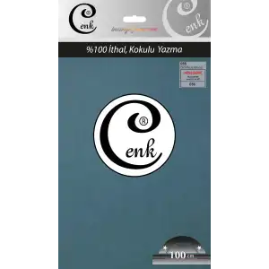 Cenk Düz 100 cm Poşetli Oyalık Yazma -(Okyanus Mavi)-(301-056)