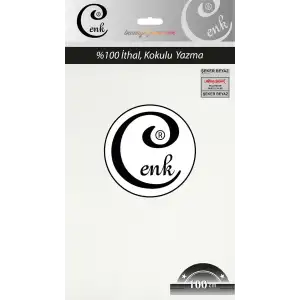 Cenk Düz 100 cm Poşetli Oyalık Yazma -(301-Şekerbeyaz)
