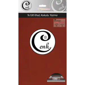 Cenk Düz 100 cm Poşetli Oyalık Yazma -(Koyu Kiremit)-(301-748)