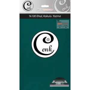 Cenk Düz 100 cm Poşetli Oyalık Yazma -(Zümrüt)-(301-758)
