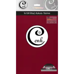 Cenk Düz 100 cm Poşetli Oyalık Yazma -(Canlı Bordo)-(301-1790)