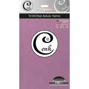 Cenk Düz 100 cm Poşetli Oyalık Yazma -(Pastel Gül)-(301-694)