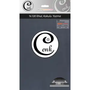 Cenk Düz 100 cm Poşetli Oyalık Yazma -(Antrasit)-(301-119)