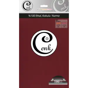 Cenk Düz 100 cm Poşetli Oyalık Yazma -(Marsala)-(301-027)