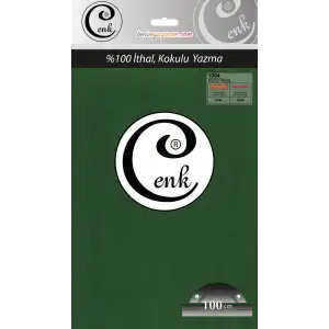 Cenk Düz 100 cm Poşetli Oyalık Yazma -(Koyu Yeşil)-(301-1004)