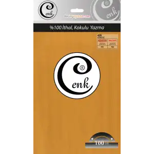 Cenk Düz 100 cm Poşetli Oyalık Yazma -(Hardal)-(301-428)