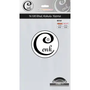 Cenk Düz 100 cm Poşetli Oyalık Yazma -(Beyaz)-(301-000)