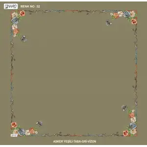 Reyyan İpek 100 cm Desenli Oyalık Yazma (ryyn-439-06)