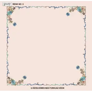 Reyyan İpek 100 cm Desenli Oyalık Yazma (ryyn-439-19)