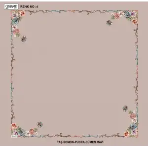 Reyyan İpek 100 cm Desenli Oyalık Yazma (ryyn-439-20)