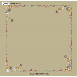 Reyyan İpek 100 cm Desenli Oyalık Yazma (ryyn-439-27)