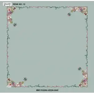 Reyyan İpek 100 cm Desenli Oyalık Yazma (ryyn-439-28)