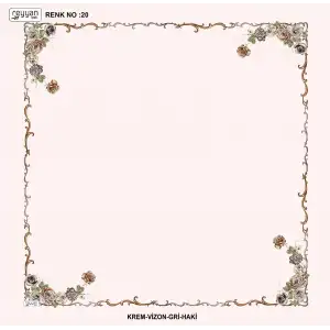 Reyyan İpek 100 cm Desenli Oyalık Yazma (ryyn-439-36)
