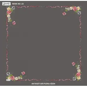 Reyyan İpek 100 cm Desenli Oyalık Yazma (ryyn-439-39)