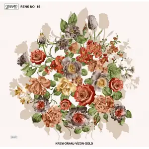 Reyyan İpek 100 cm Desenli Oyalık Yazma (ryyn-443-26)
