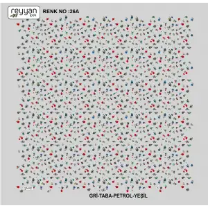 Reyyan İpek 100 cm Desenli Oyalık Yazma (ryyn-444-03)