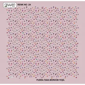 Reyyan İpek 100 cm Desenli Oyalık Yazma (ryyn-444-04)