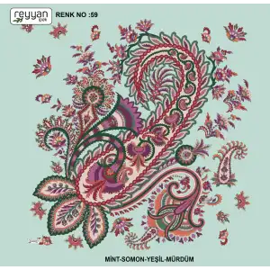 Reyyan İpek 100 cm Desenli Oyalık Yazma (ryyn-446-27)