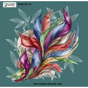 Reyyan İpek 100 cm Desenli Oyalık Yazma (ryyn-447-08)