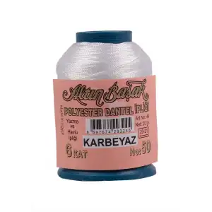 Altınbaşak 20 Gram Polyester Oya İpi (Renk:Karbeyaz)