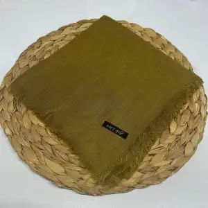 Soft İpek Düz Flamlı Keten Eşarp (FE424-06)