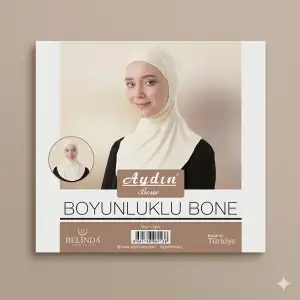 Penye Tesettür Boyunluklu Bone-(RENK:KREM)-(BB01-01)