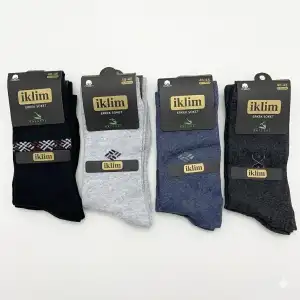 İklim Erkek Soket Çorap 12 Adet-(EÇ01-02)