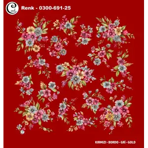 Cenk 100 cm Desenli Oyalık Yazma (Cnk-691-25)