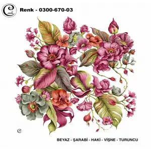 Cenk 100 cm Desenli Oyalık Yazma (Cnk-670-03)