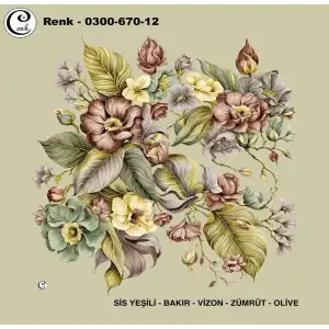 Cenk 100 cm Desenli Oyalık Yazma (Cnk-670-12)