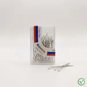 Nazarone Beyaz Renk Toplu Eşarp iğnesi 1 Adet (Eİ01-05)