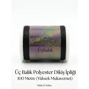 Üçbalıklı 1 adet Dikiş İpi Siyah-(üçbalıklı01)