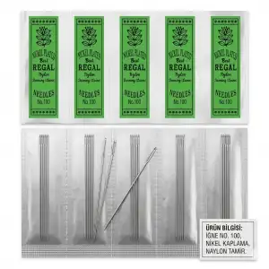 Regal Nikel 100 no Boncuk İğnesi 5 paket - (regal100)