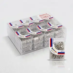 Nazarone 40 Adet Küçük Çengelli İğne Gümüş (1 Paket) (ÇİGÜMÜŞ)