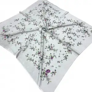 Huzurlu İpek Polyester Oyalık Yazma 100 cm - (PY01-16)