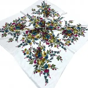 Huzurlu İpek Polyester Oyalık Yazma 100 cm - (PY02-15)