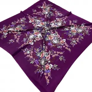 Huzurlu İpek Polyester Oyalık Yazma 100 cm - (PY02-18)