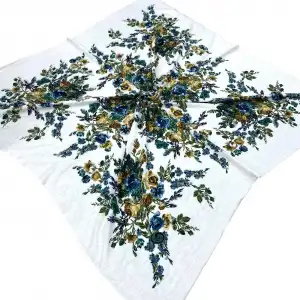 Huzurlu İpek Polyester Oyalık Yazma 100 cm - (PY02-19)