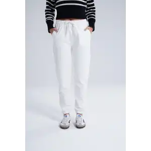 Ekru Kadın Pamuk Jogger Eşofman Altı-(jg01-03)