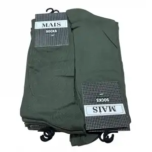 İhracat Fazlası Toptan Erkek Çorap 12’li Haki Paket -(IH01-08)