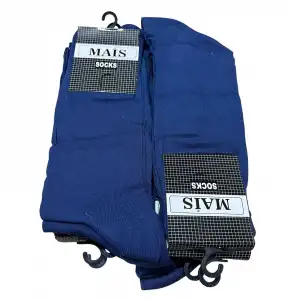 İhracat Fazlası Toptan Erkek Çorap 12’li Mavi Paket -(IH01-10)