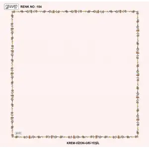 Reyyan İpek 100 cm Desenli Oyalık Yazma (ryyn-449-05)