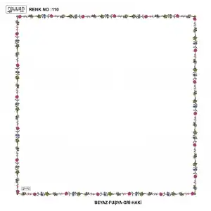 Reyyan İpek 100 cm Desenli Oyalık Yazma (ryyn-449-07)