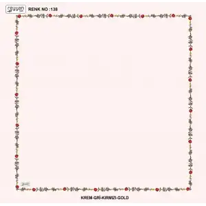 Reyyan İpek 100 cm Desenli Oyalık Yazma (ryyn-449-19)