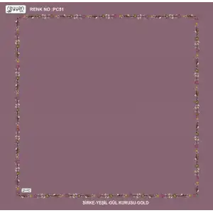 Reyyan İpek 100 cm Desenli Oyalık Yazma (ryyn-449-21)