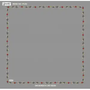 Reyyan İpek 100 cm Desenli Oyalık Yazma (ryyn-449-23)