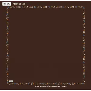 Reyyan İpek 100 cm Desenli Oyalık Yazma (ryyn-449-36)